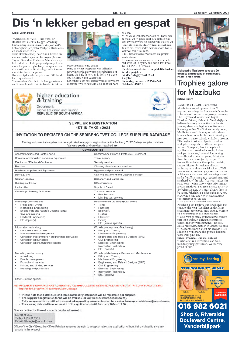 STER SOUTH 16 January – 22 January, 2024 page 6