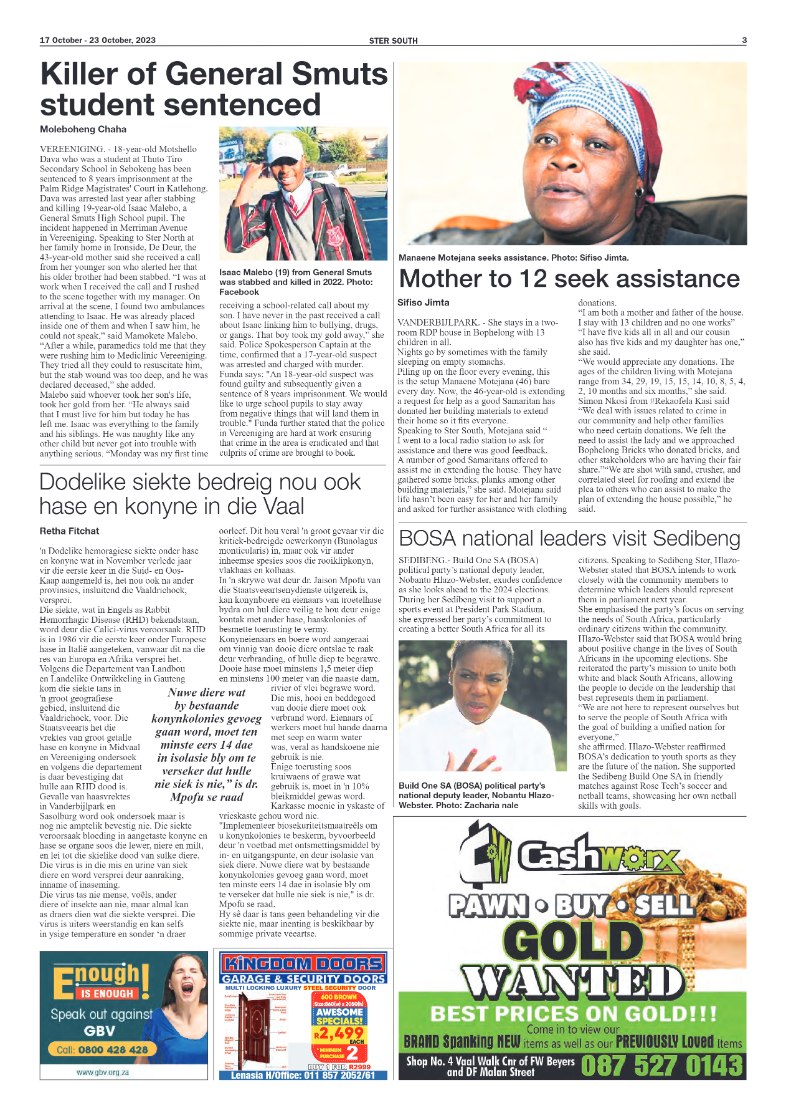 STER SOUTH 17 October – 23 October, 2023 page 3