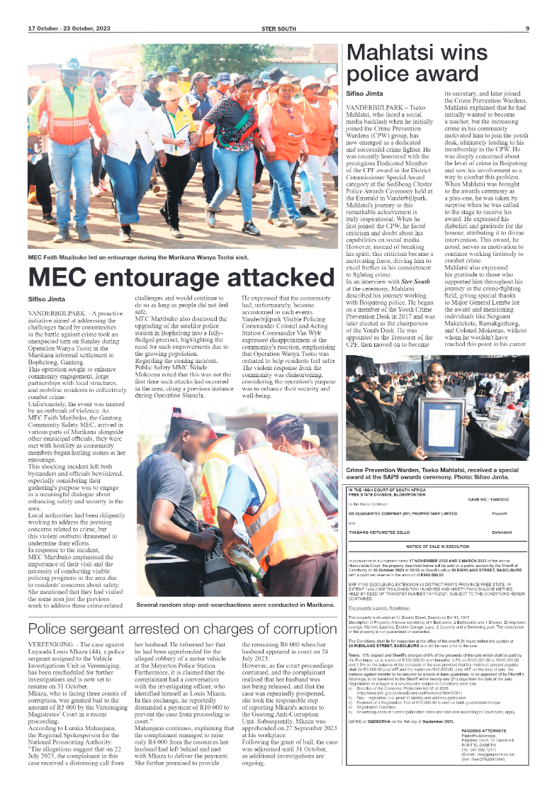 STER SOUTH 17 October – 23 October, 2023 page 9