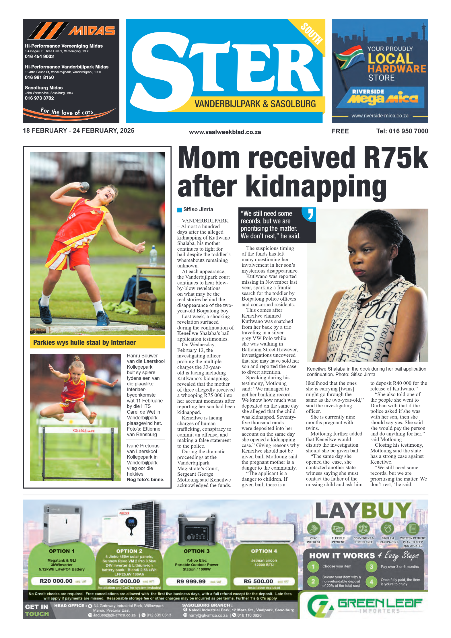 STER SOUTH 18 FEBRUARY – 24 FEBRUARY, 2025 page 1