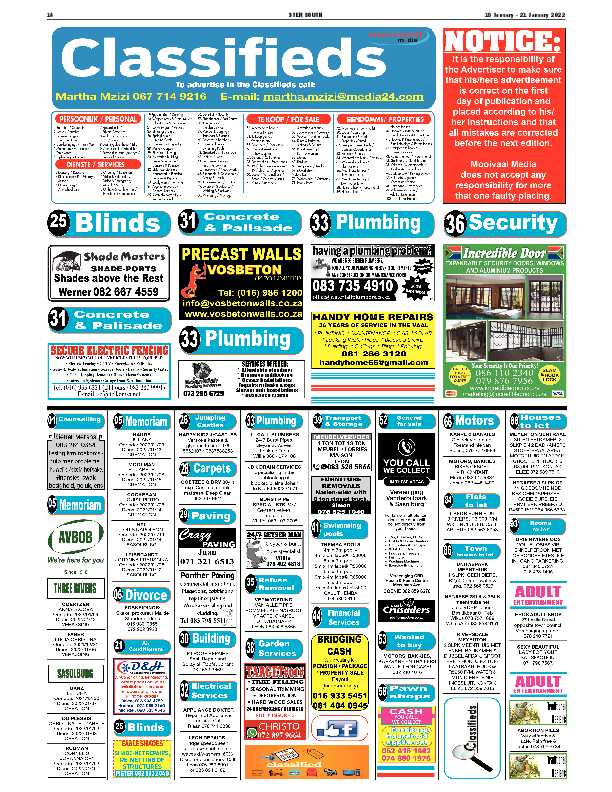 STER SOUTH 18 January – 21 January 2022 page 14