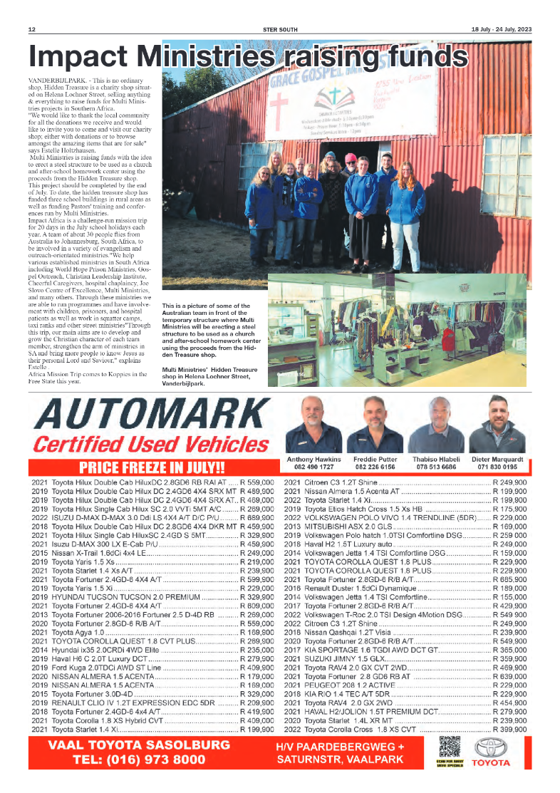 STER SOUTH 18 July – 24 July, 2023 page 13