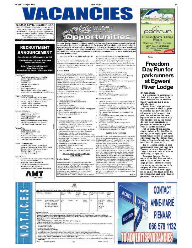 STER SOUTH 19 April – 22 April 2022 page 13
