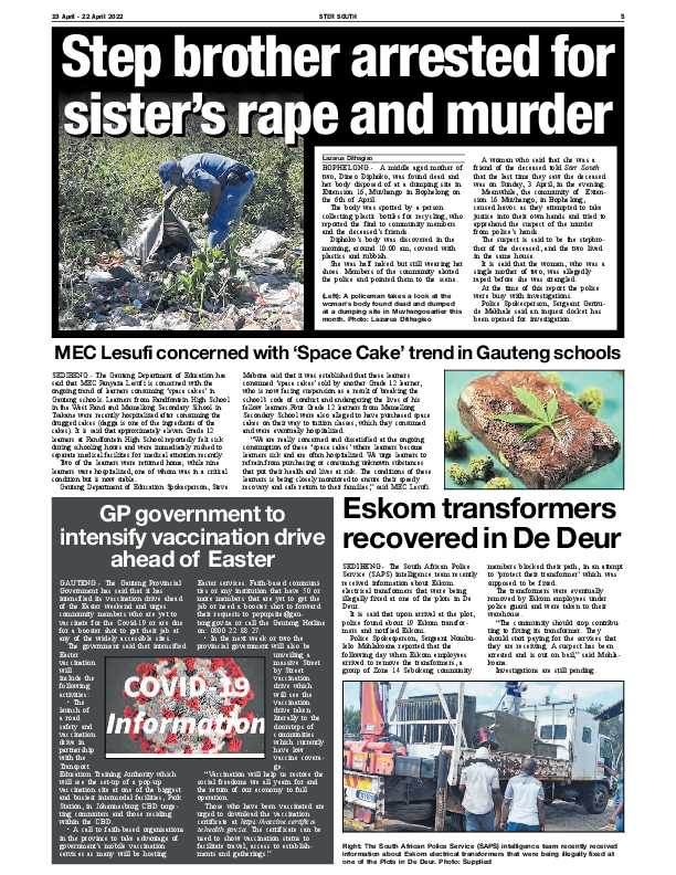 STER SOUTH 19 April – 22 April 2022 page 5