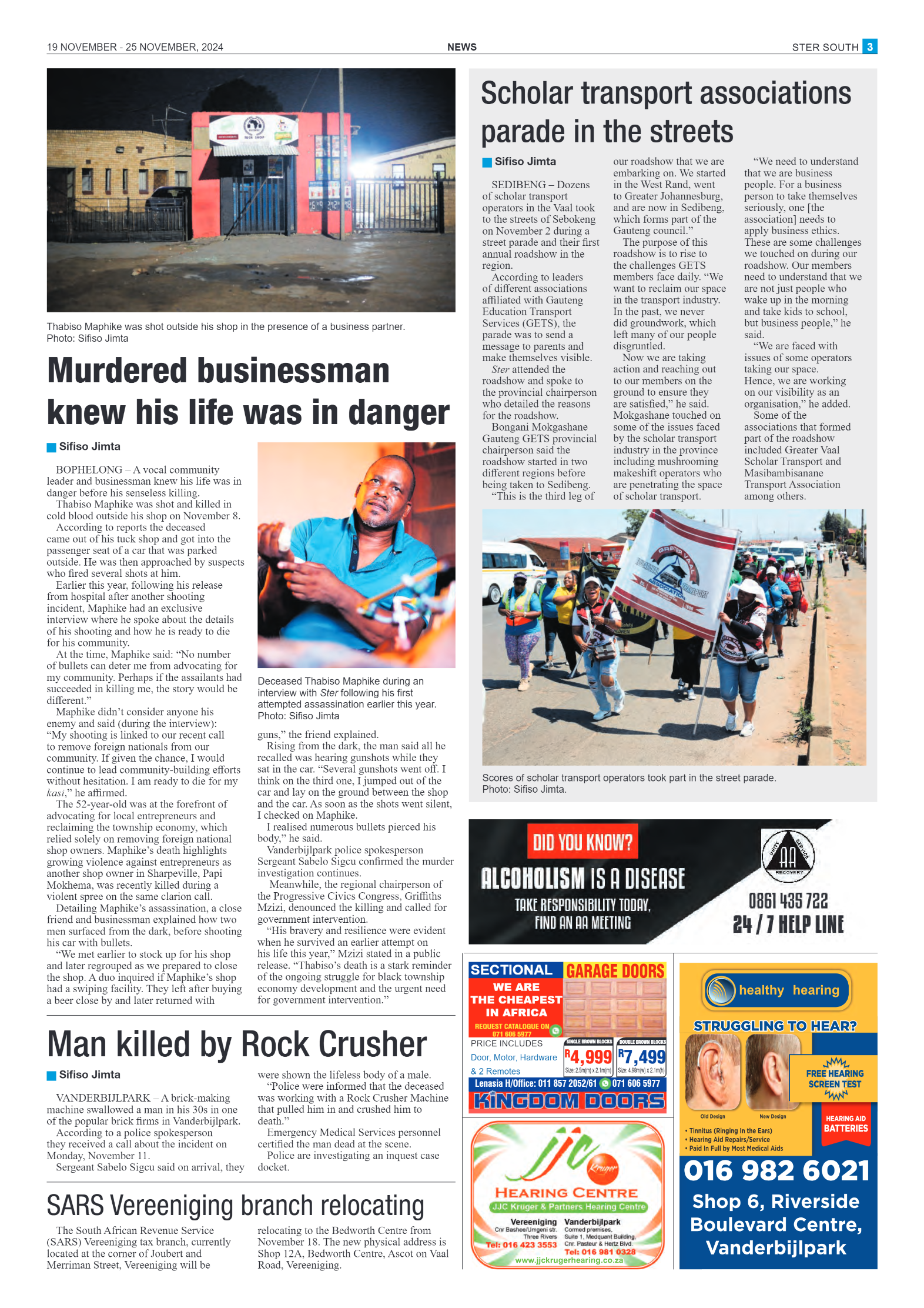 STER SOUTH 19 NOVEMBER – 25 NOVEMBER, 2024 page 3