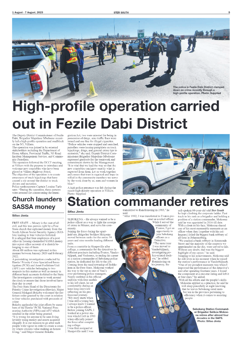 STER SOUTH 1 August – 7 August, 2023 page 5