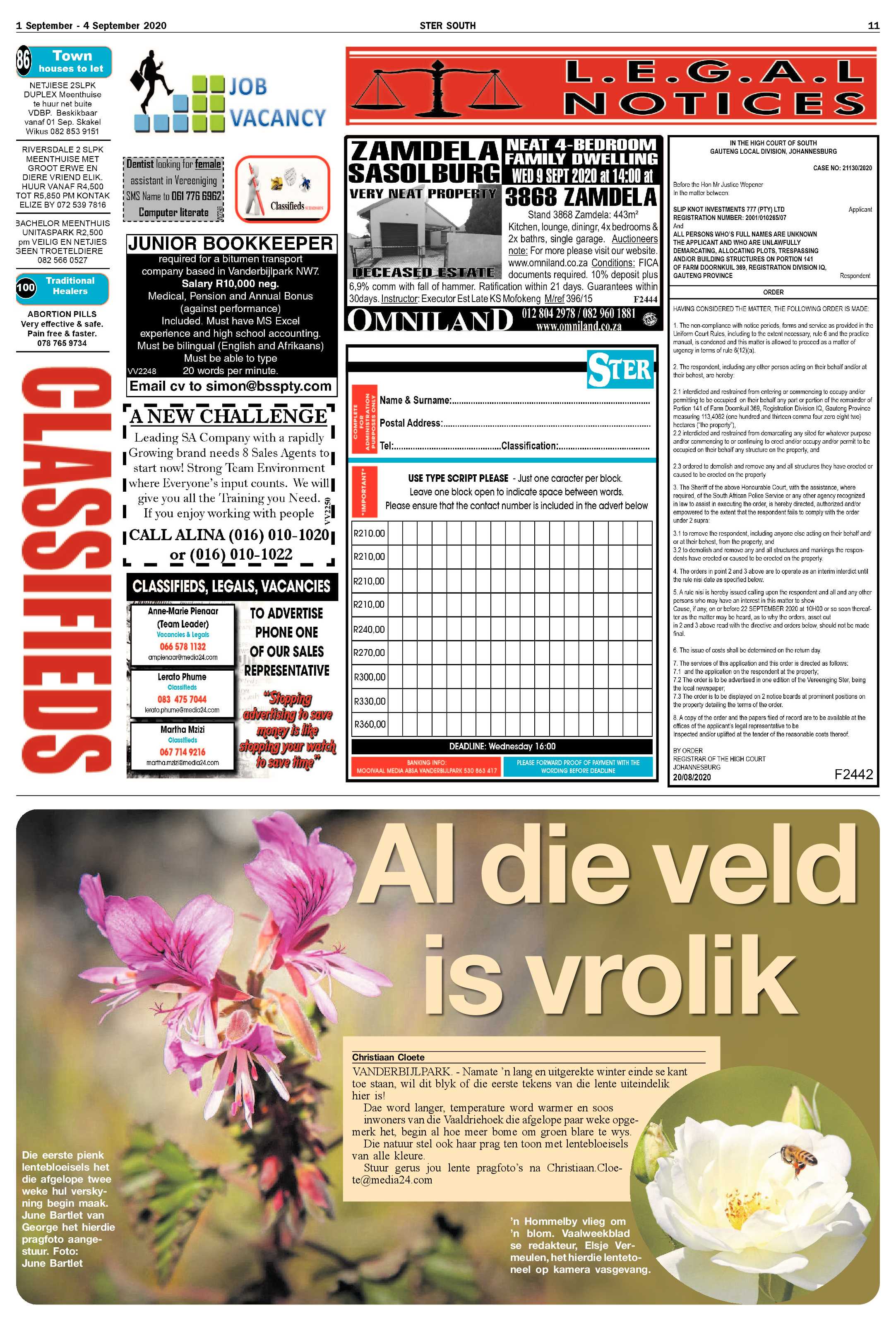 STER SOUTH 1 September – 4 September 2020 page 11