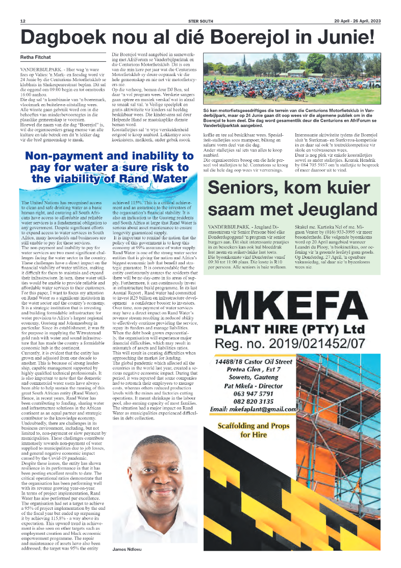 STER SOUTH 20 April – 26 April, 2023 page 12
