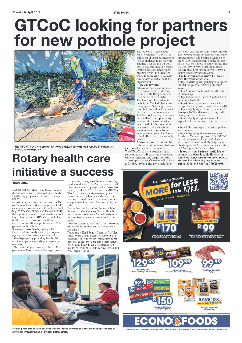 STER SOUTH 20 April – 26 April, 2023 page 5