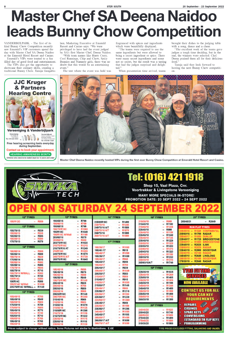 STER SOUTH 20 September – 23 September 2022 page 8