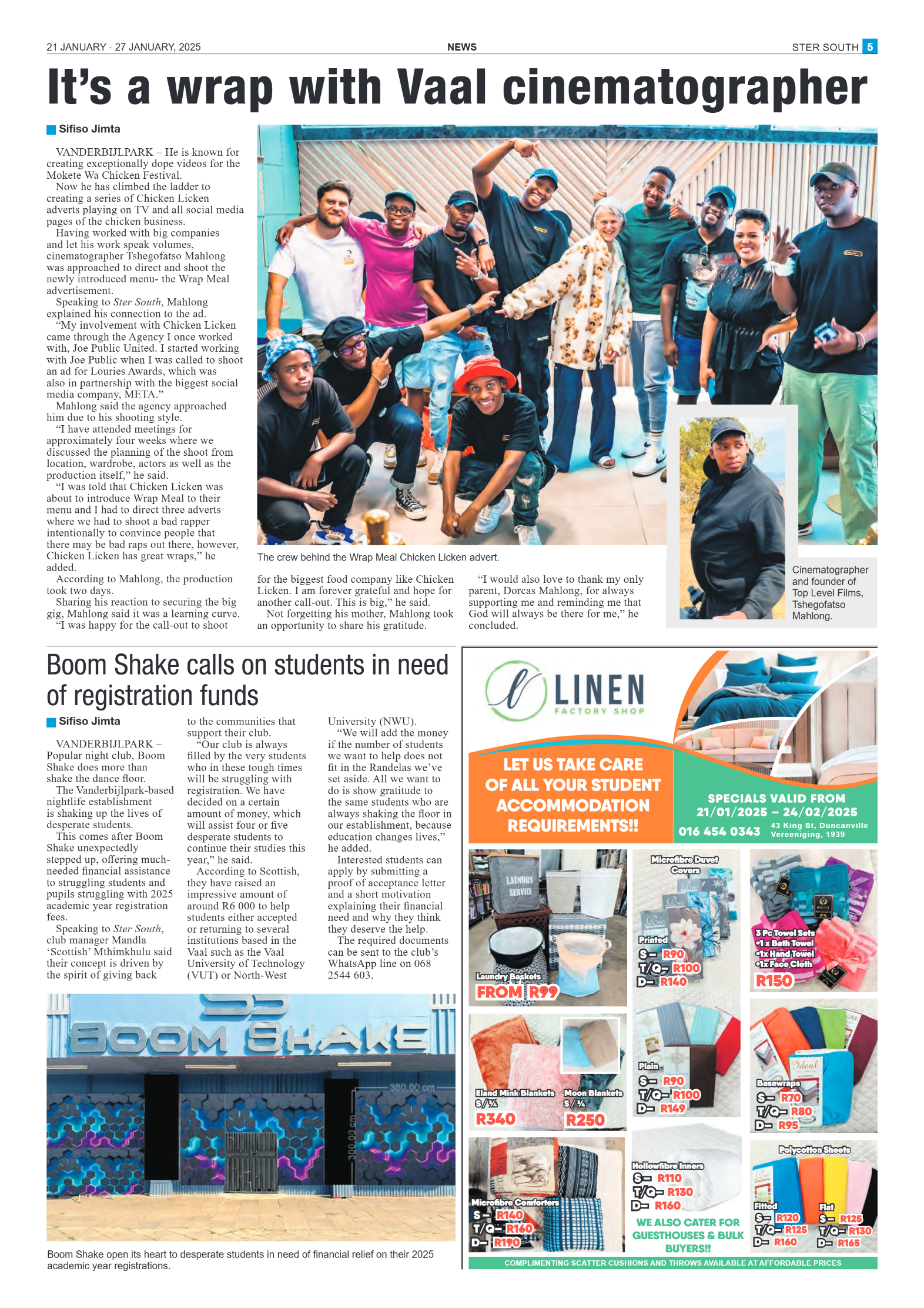 STER SOUTH 21 JANUARY – 27 JANUARY, 2025 page 5