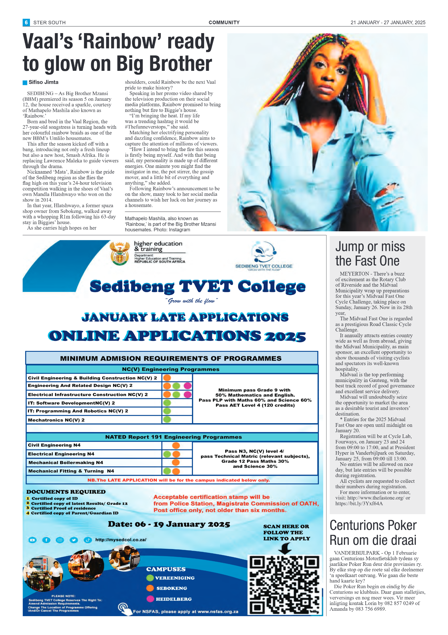 STER SOUTH 21 JANUARY – 27 JANUARY, 2025 page 6