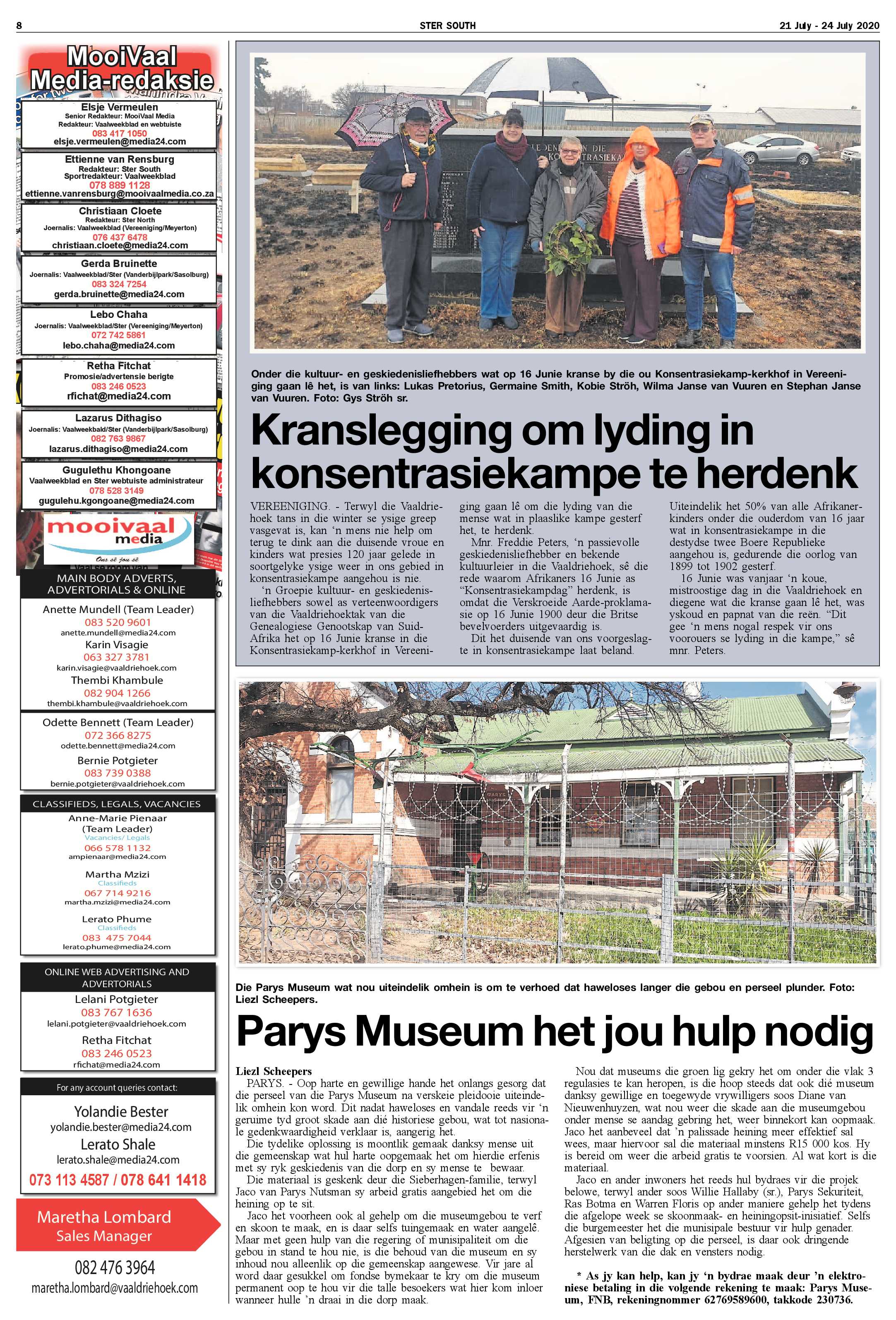 SOUTH STER 21 JULY – 24 JULY 2020 page 8