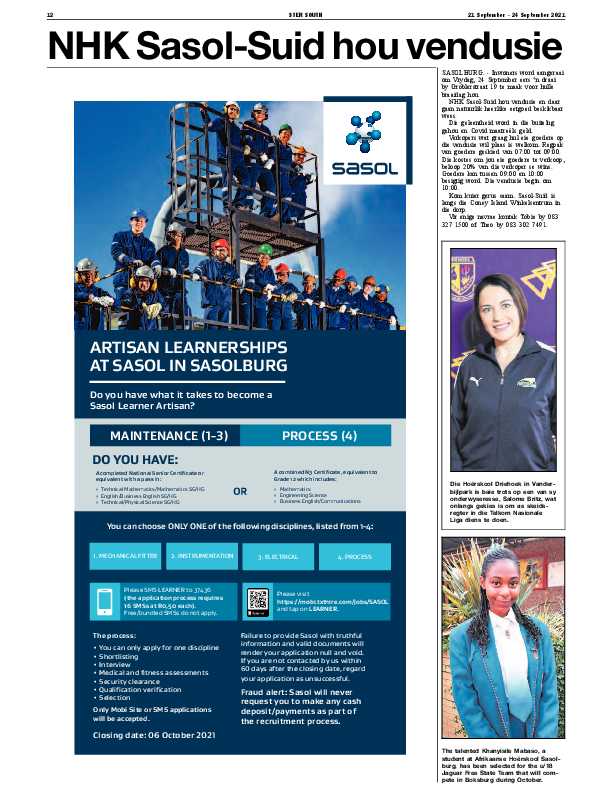 STER SOUTH 21 September – 24 September 2021 page 12
