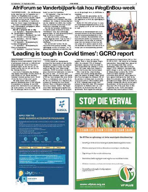 STER SOUTH 21 September – 24 September 2021 page 5