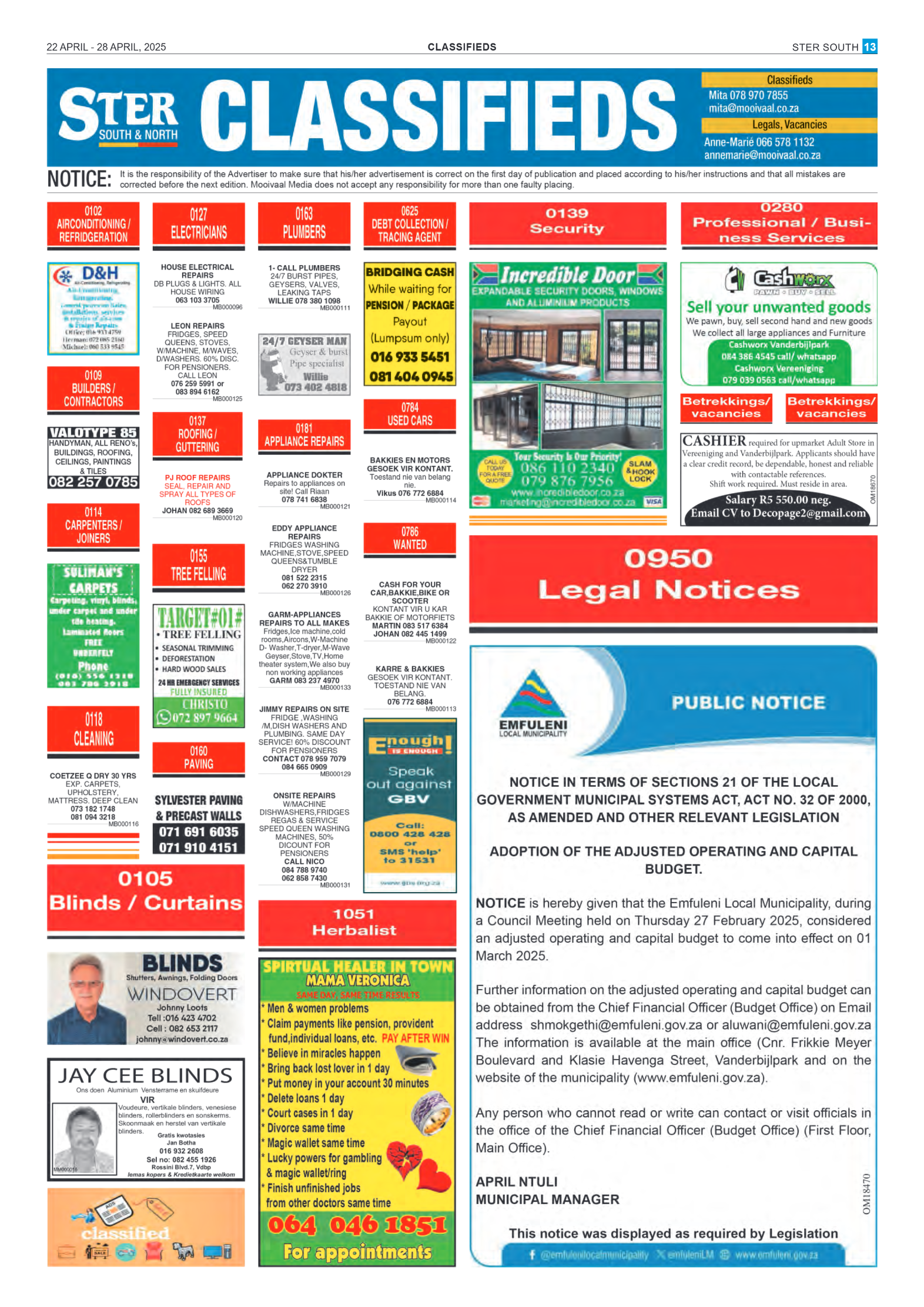 STER SOUTH 22 APRIL – 28 APRIL, 2025 page 13