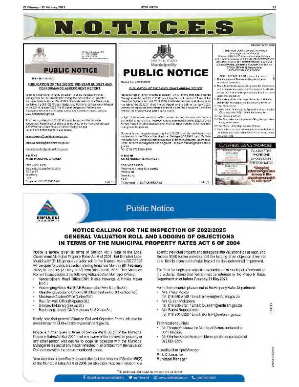 STER SOUTH 22 February – 25 February 2022 page 23