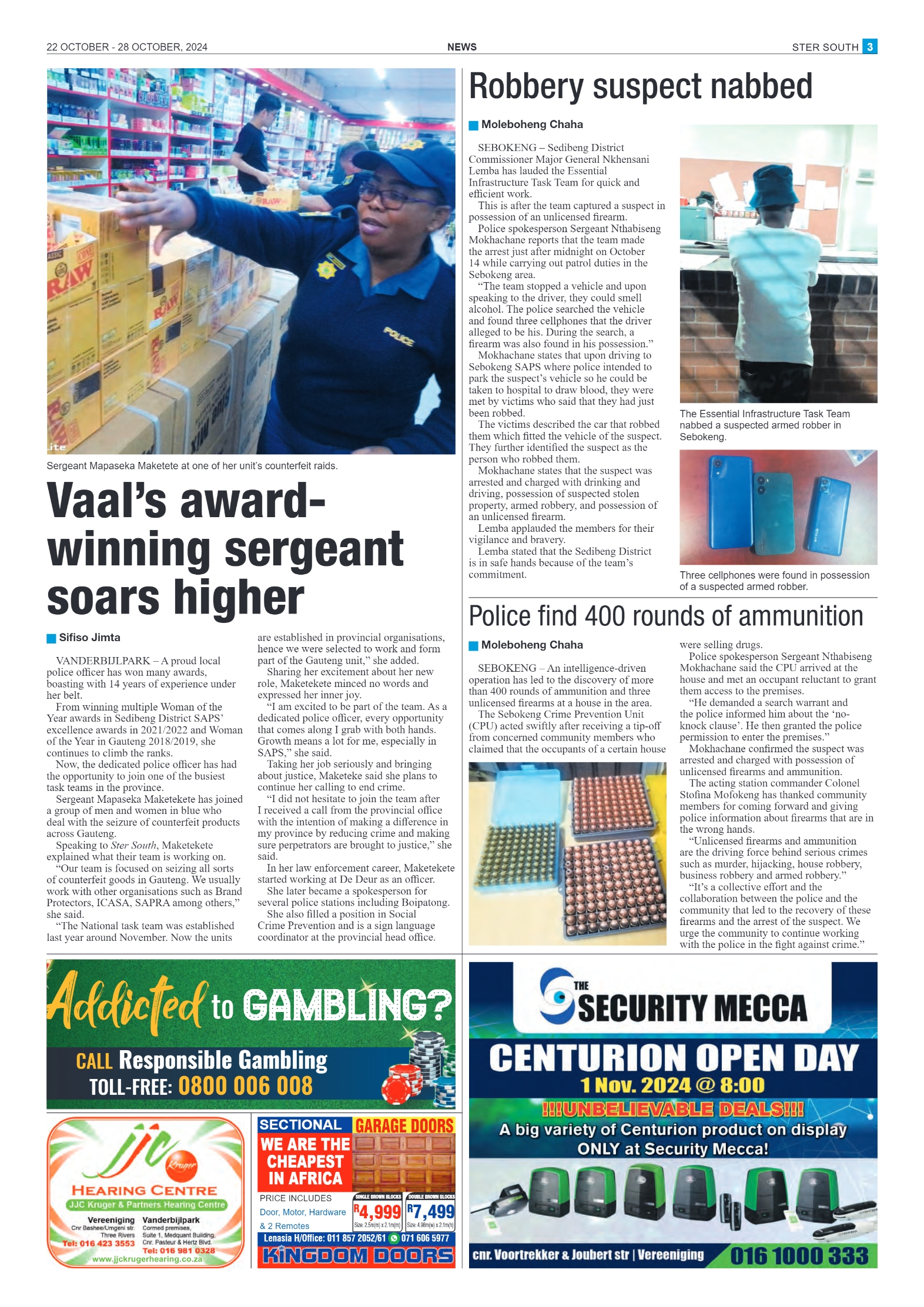 STER SOUTH 22 OCTOBER – 28 OCTOBER, 2024 page 3