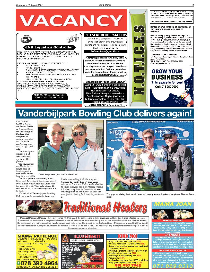 STER SOUTH 23 August – 26 August 2022 page 15