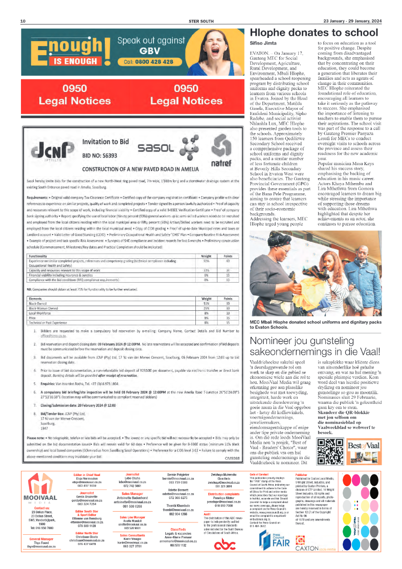 STER SOUTH 23 January – 29 January, 2024 page 10