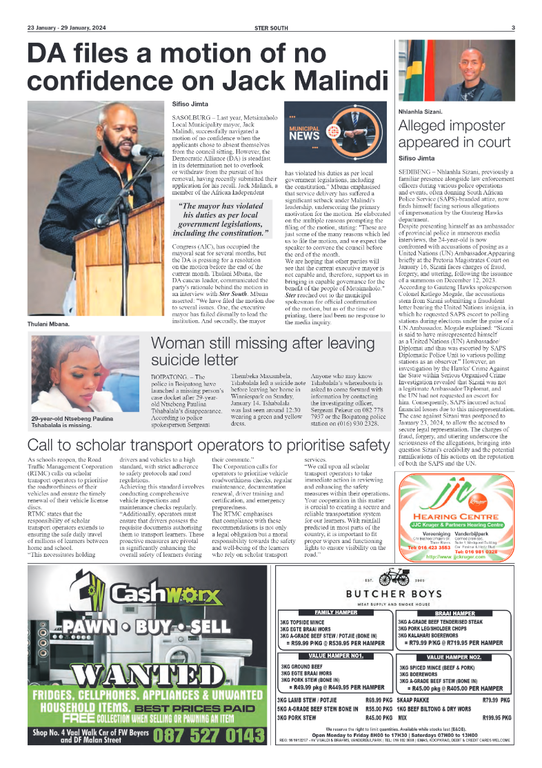 STER SOUTH 23 January – 29 January, 2024 page 3