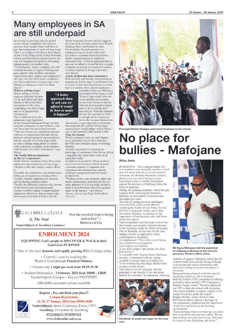 STER SOUTH 23 January – 29 January, 2024 page 4
