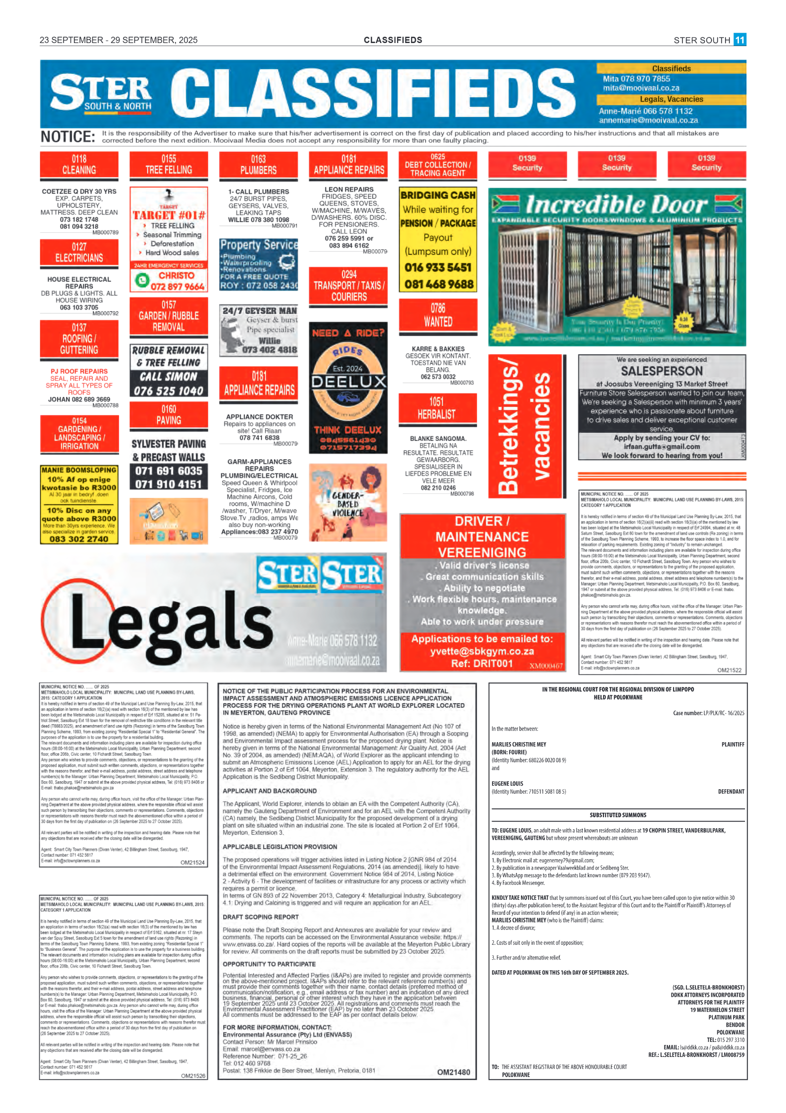 STER SOUTH 23 SEPTEMBER – 29 SEPTEMBER, 2025 page 11