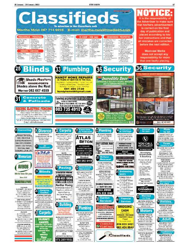 STER SOUTH 25 January – 28 January 2022 page 17