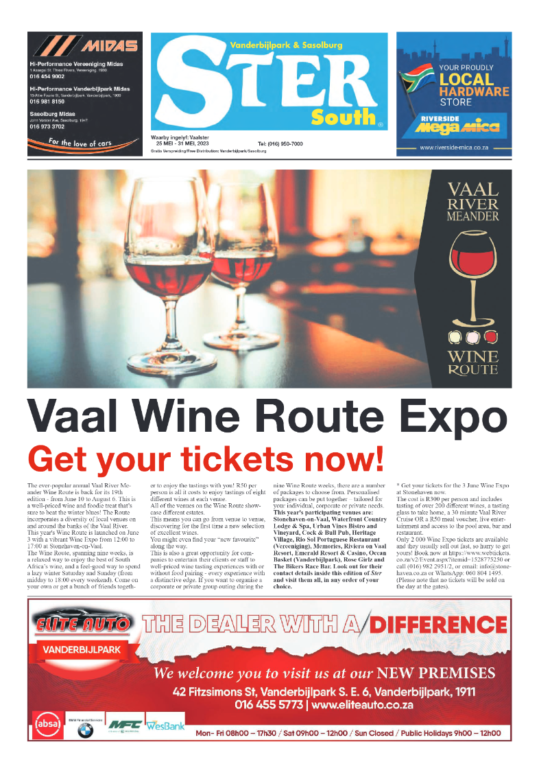 STER SOUTH 25 Mei – 31 Mei, 2023 page 1