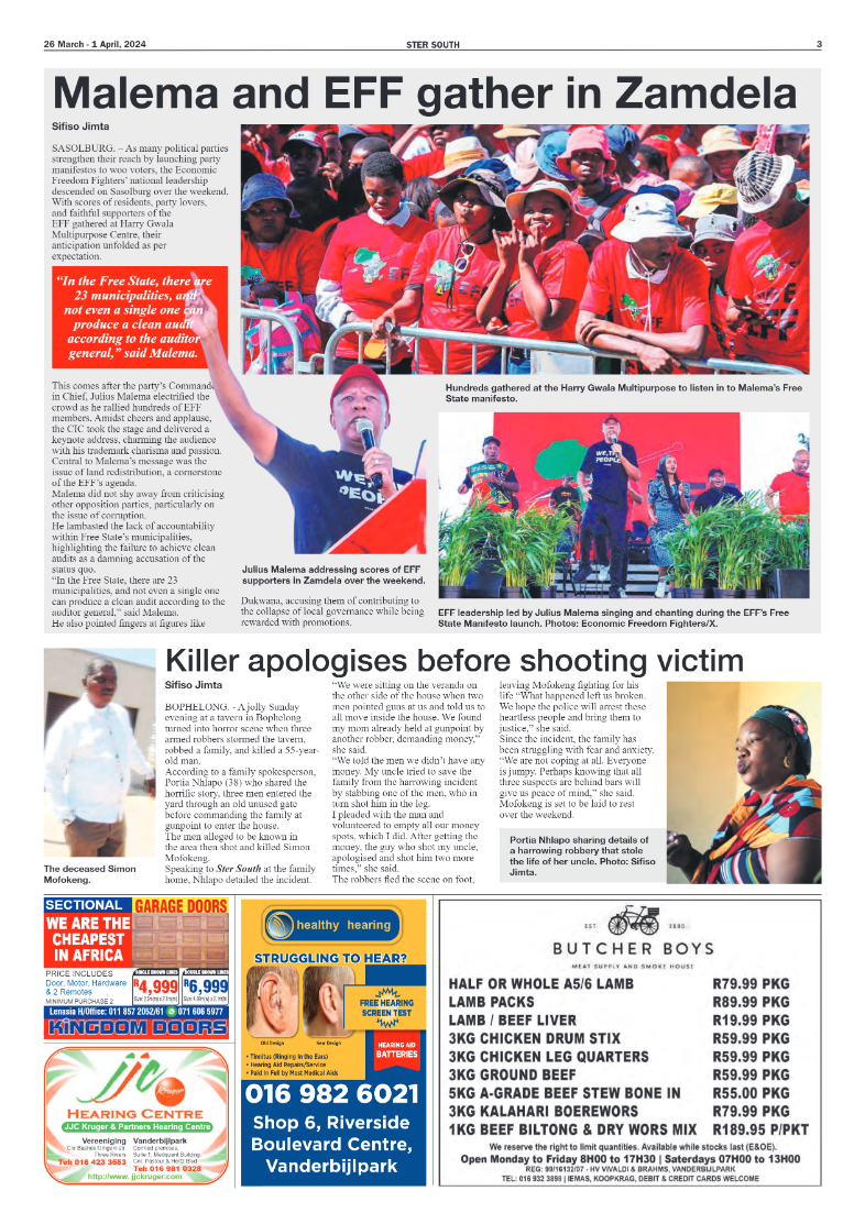 STER SOUTH 26 March – 1 April, 2024 page 3
