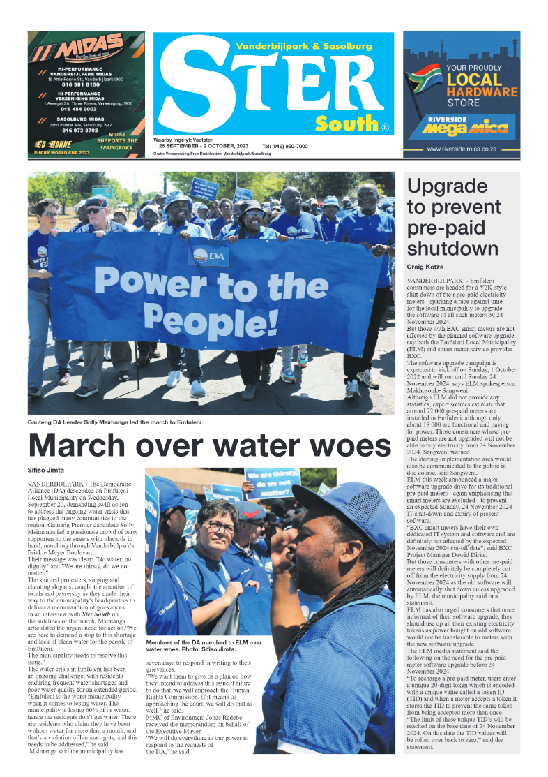 STER SOUTH 26 September – 2 October, 2023 page 1