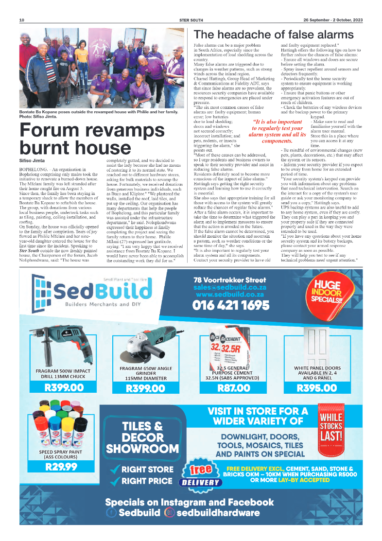 STER SOUTH 26 September – 2 October, 2023 page 10