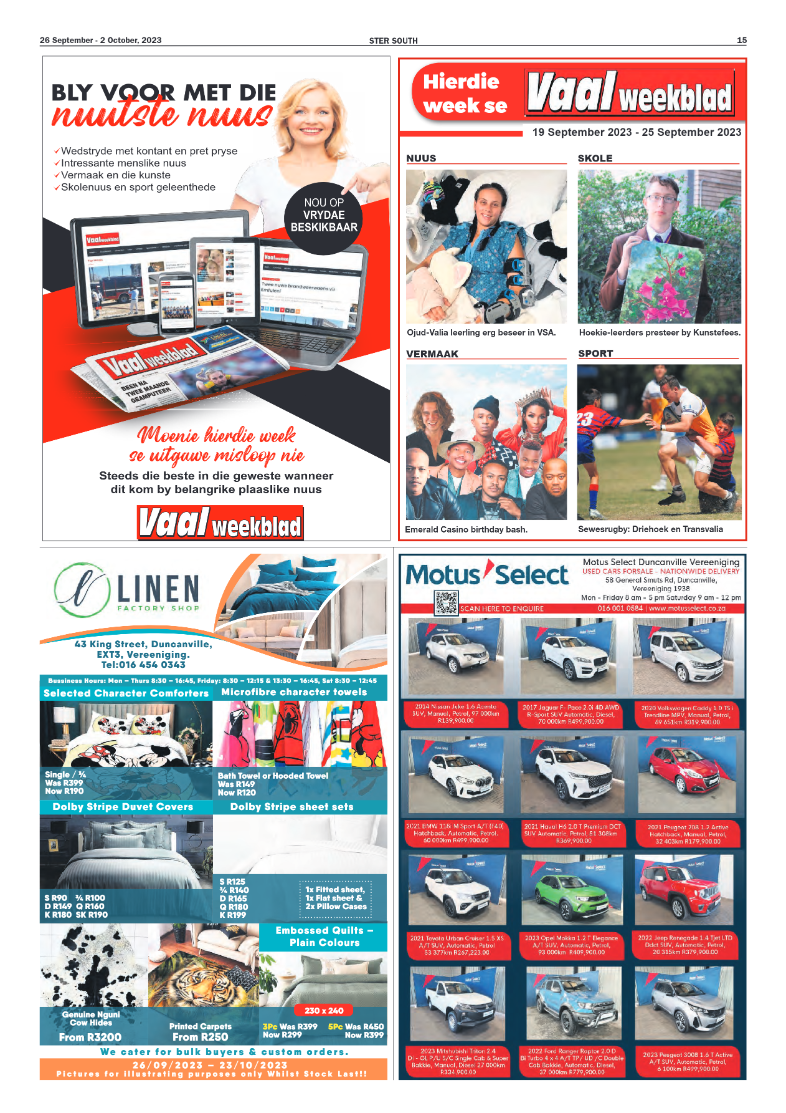 STER SOUTH 26 September – 2 October, 2023 page 15