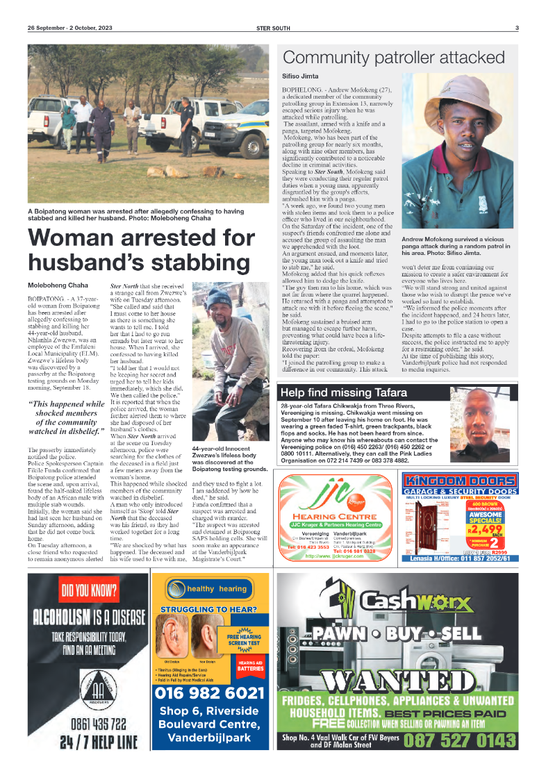 STER SOUTH 26 September – 2 October, 2023 page 3