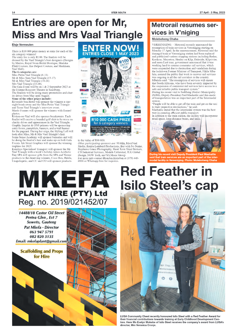 STER SOUTH 27 April – 3 May, 2023 page 14