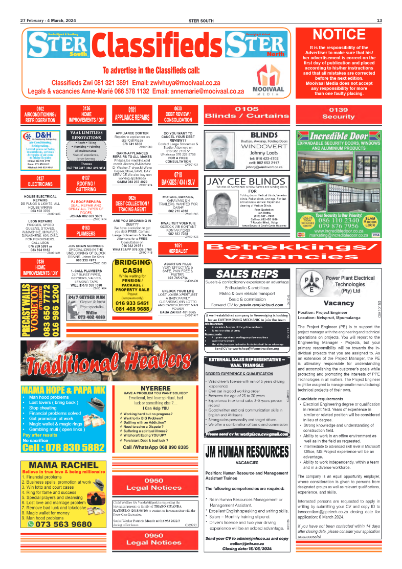 STER SOUTH 27 February – 4 March, 2024 page 13