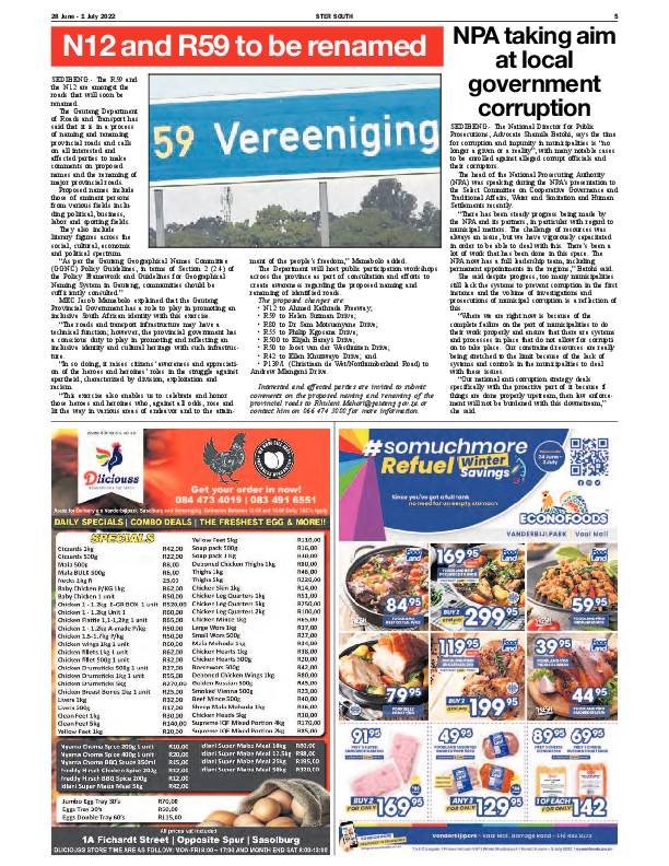 STER SOUTH 28 June – 1 July 2022 page 5