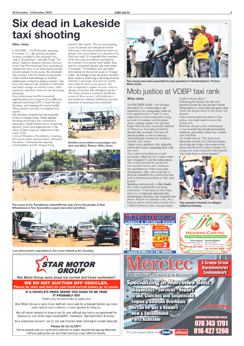 STER SOUTH 28 November – 4 December, 2023 page 3