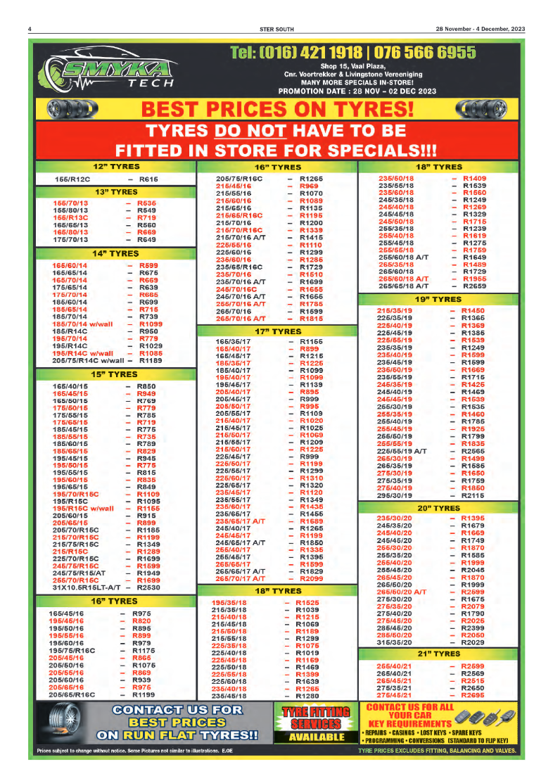 STER SOUTH 28 November – 4 December, 2023 page 4
