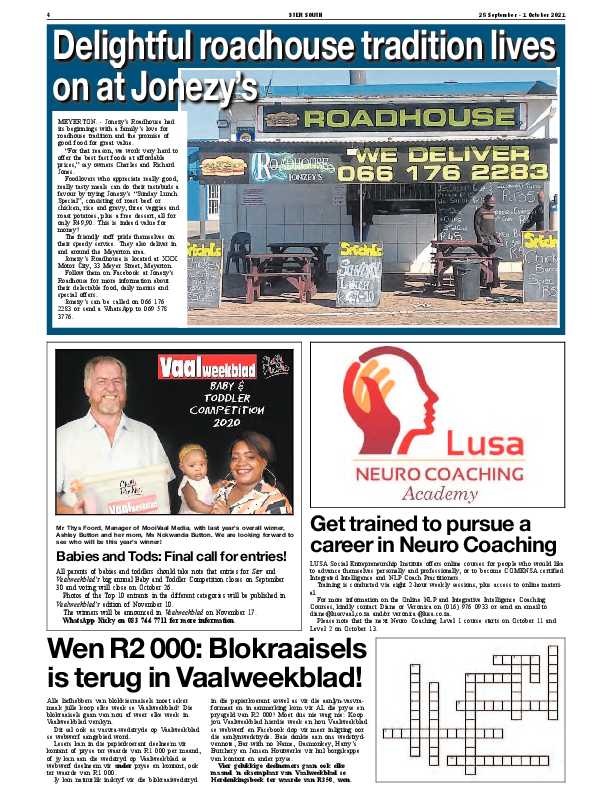 STER SOUTH 28 September – 1 October 2021 page 4