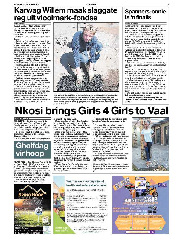 STER SOUTH 28 September – 1 October 2021 page 5
