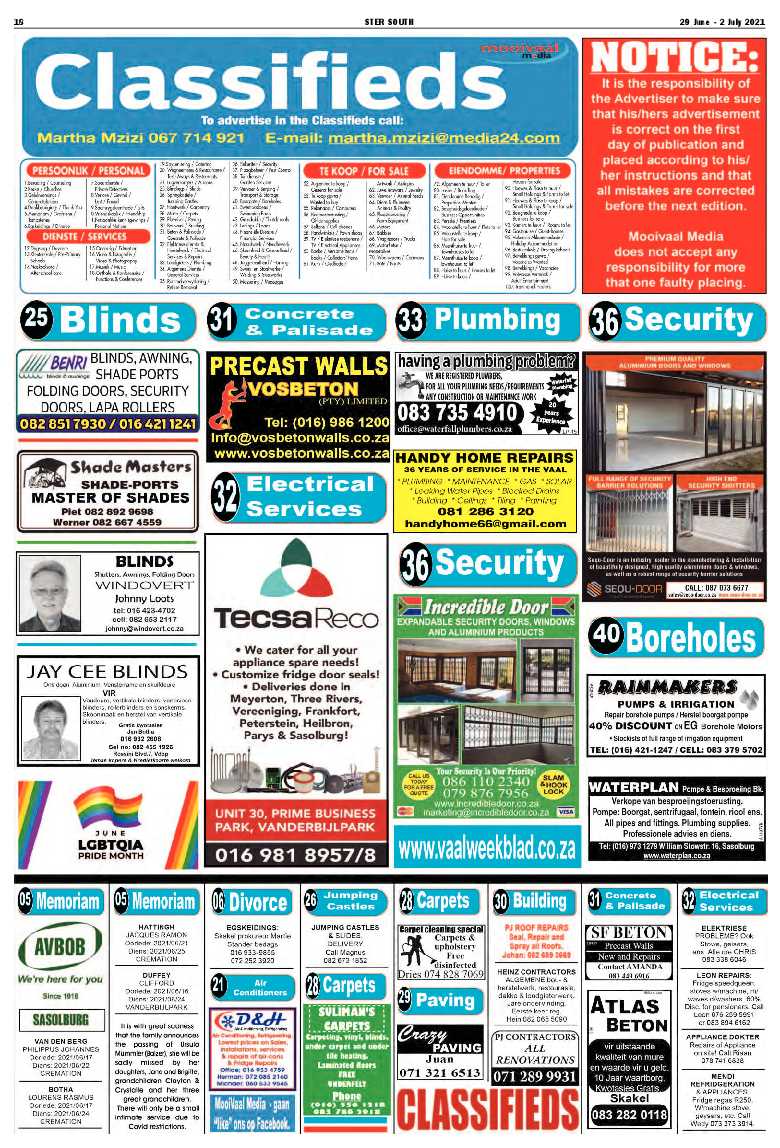 STER SOUTH 29 June – 2 July 2021 page 17
