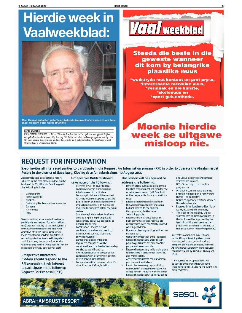 STER SOUTH 2 August – 5 August 2022 page 5