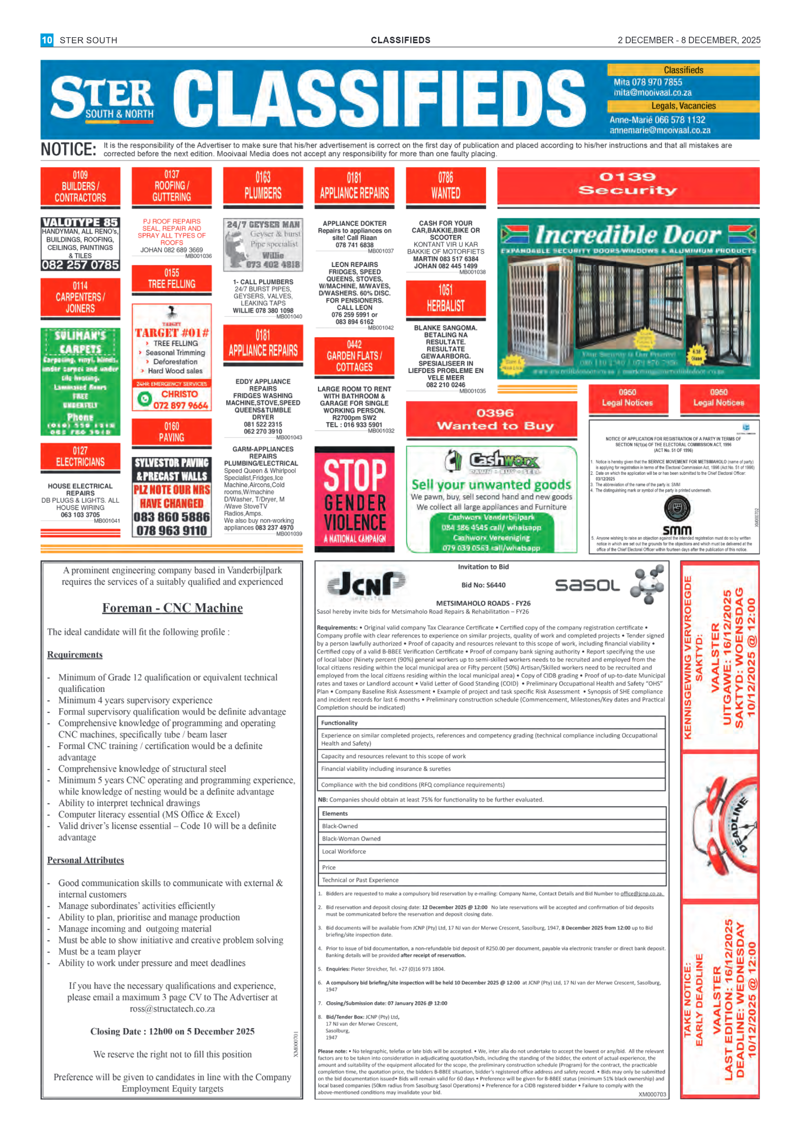 STER SOUTH 2 DECEMBER – 8 DECEMBER, 2025 page 10