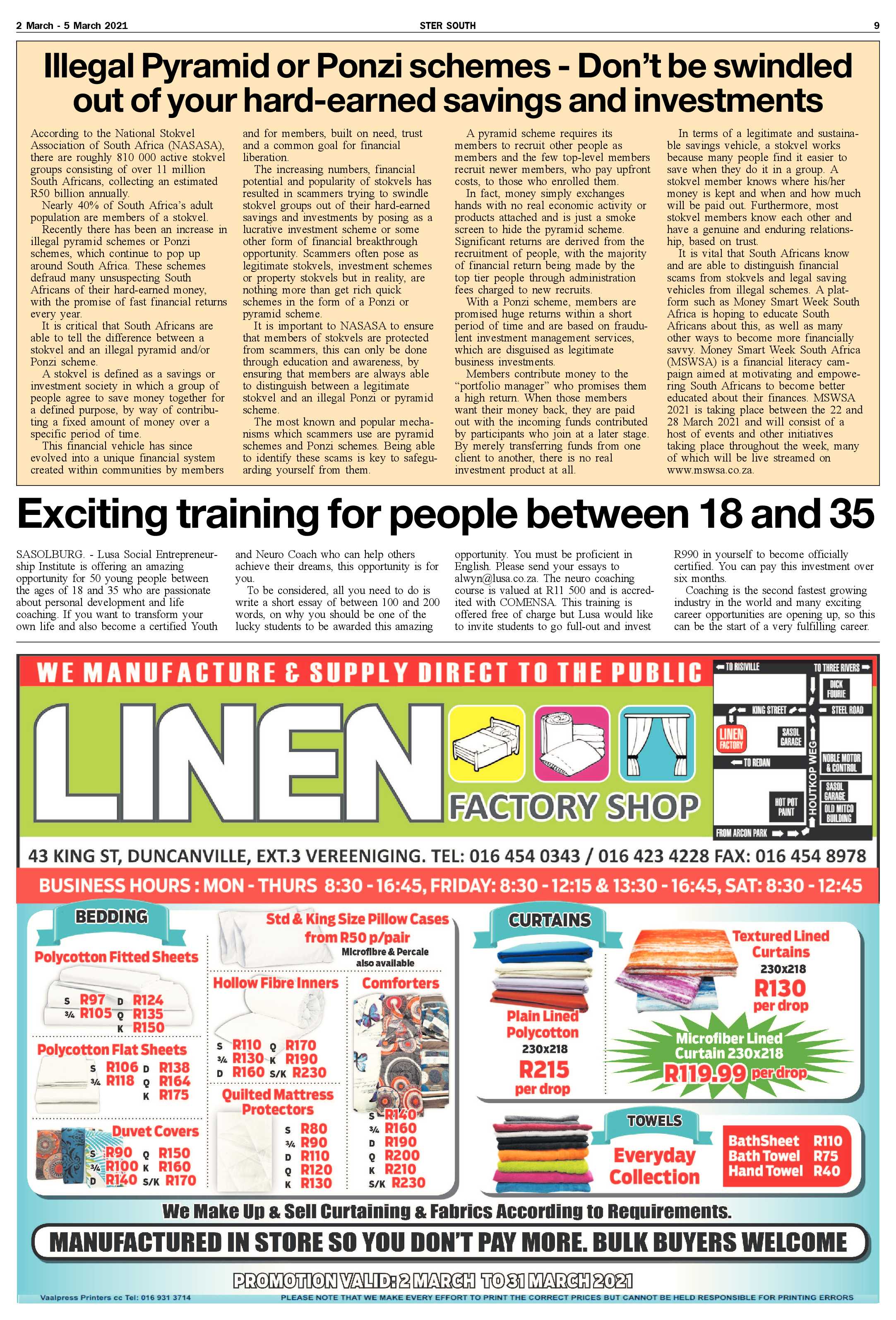 STER SOUTH 2 March – 5 March 2021 page 9