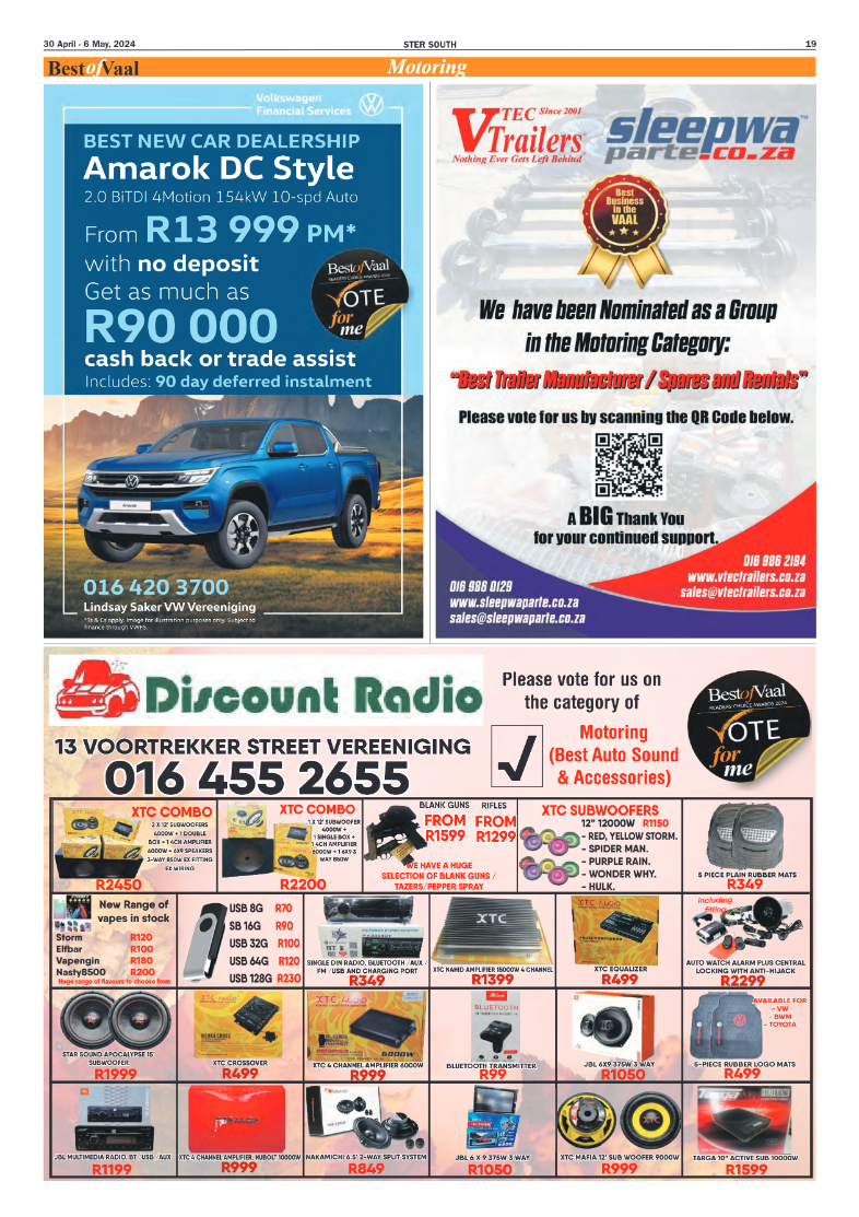 Best of Vaal Readers’ Choice Awards 2024 page 13