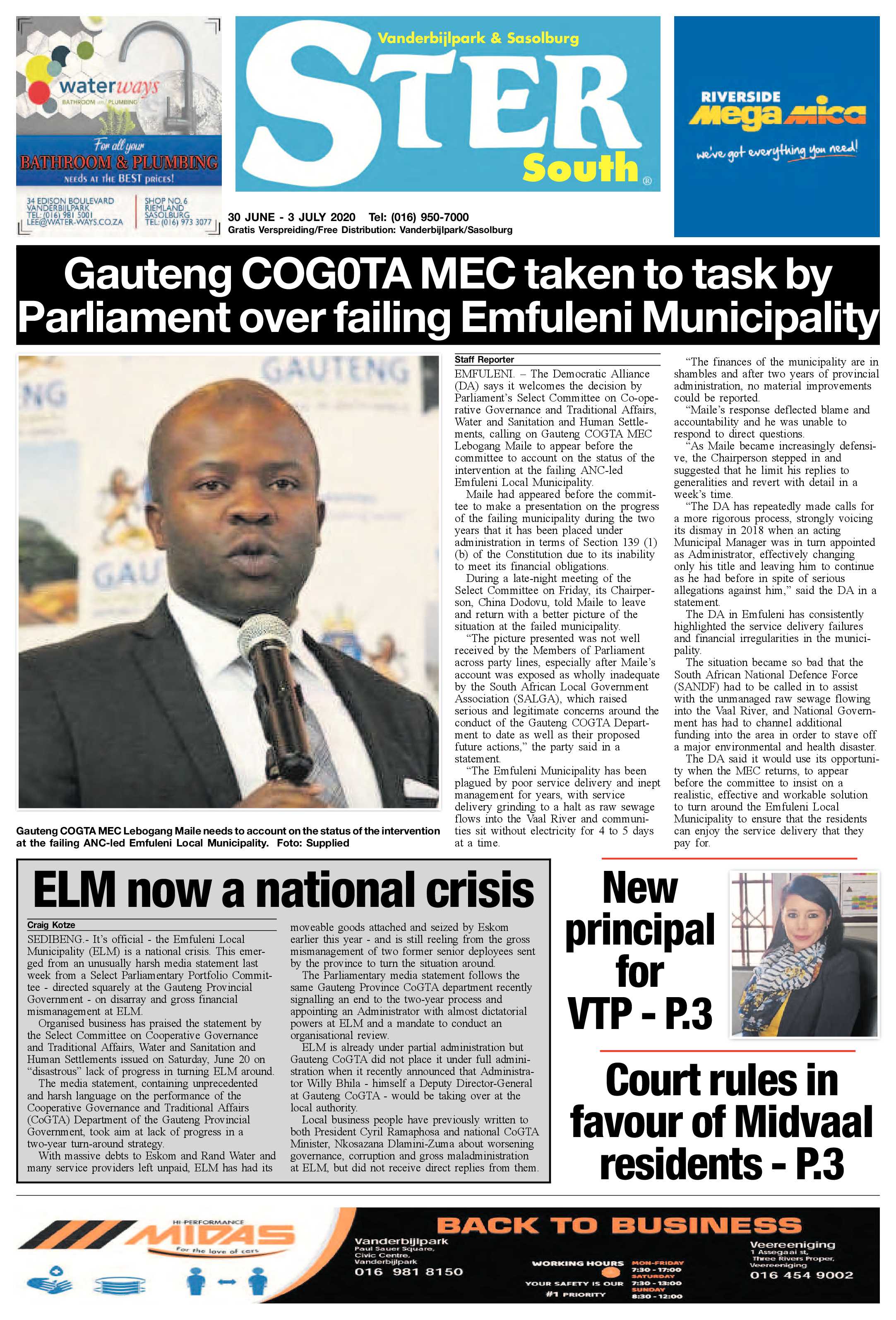 SOUTH STER 30 JUNE – 3 JULY 2020 page 1