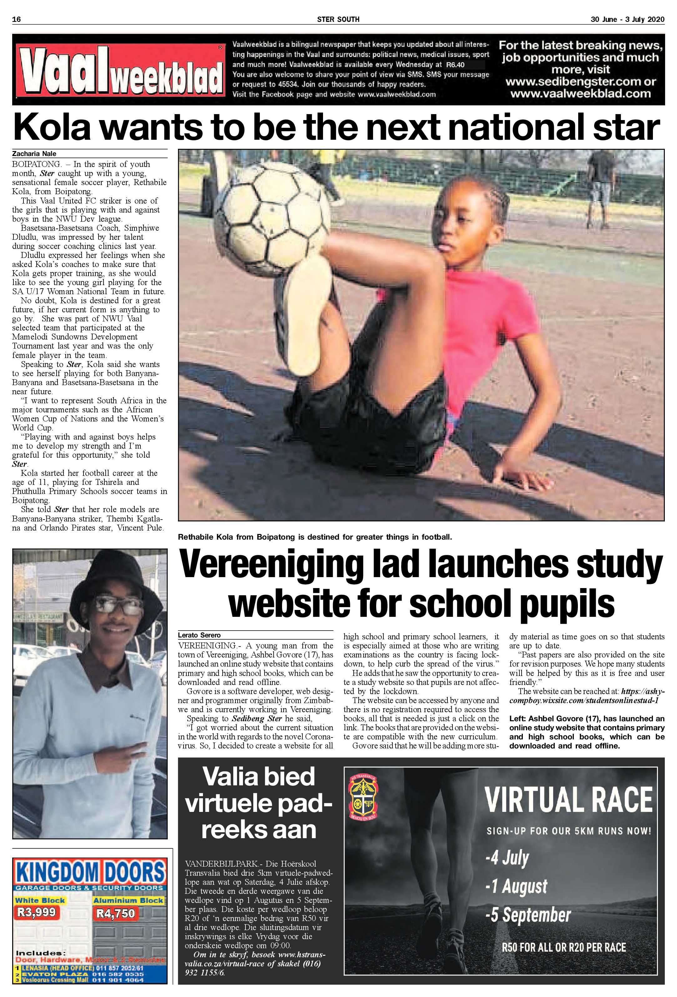 SOUTH STER 30 JUNE – 3 JULY 2020 page 16