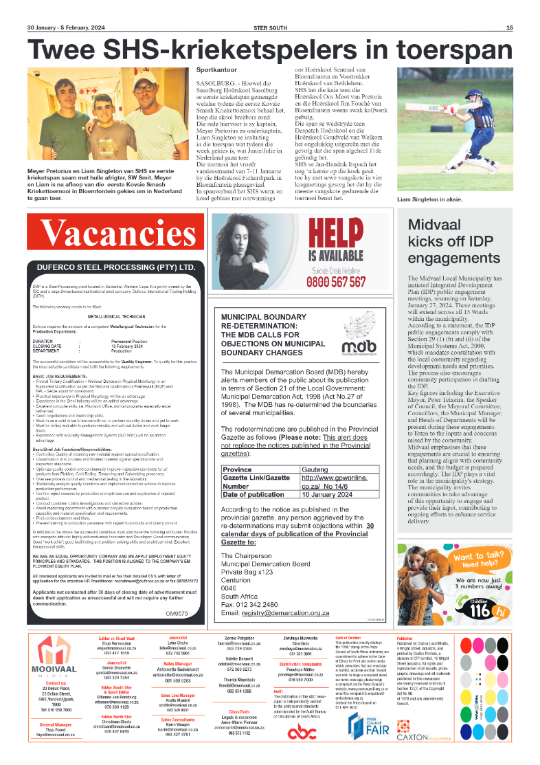 STER SOUTH 30 January – 5 February, 2024 page 15