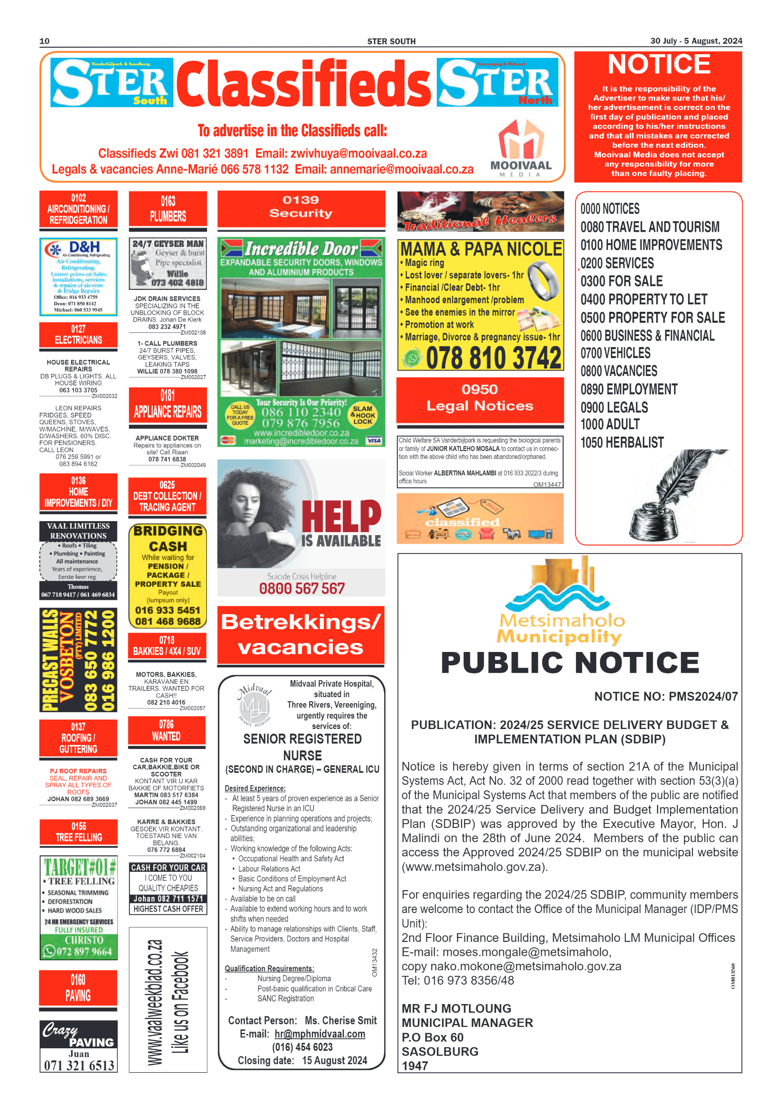 STER SOUTH 30 July – 5 August, 2024 page 10